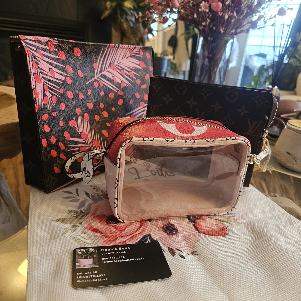 Louis Vuitton Red and Black Transparent Mini Bag